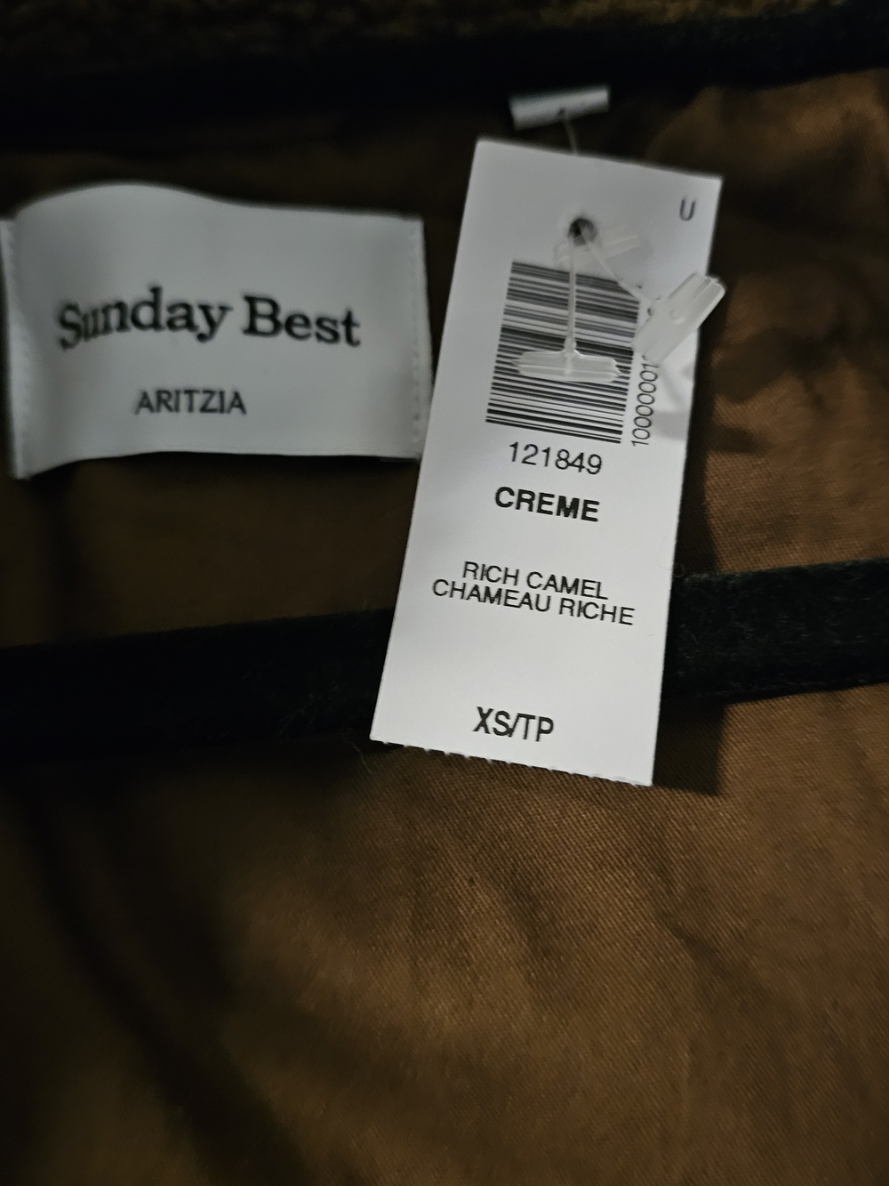 Aritzia Brown Teddy Sherpa Zip Jacket - Picture 4 of 6